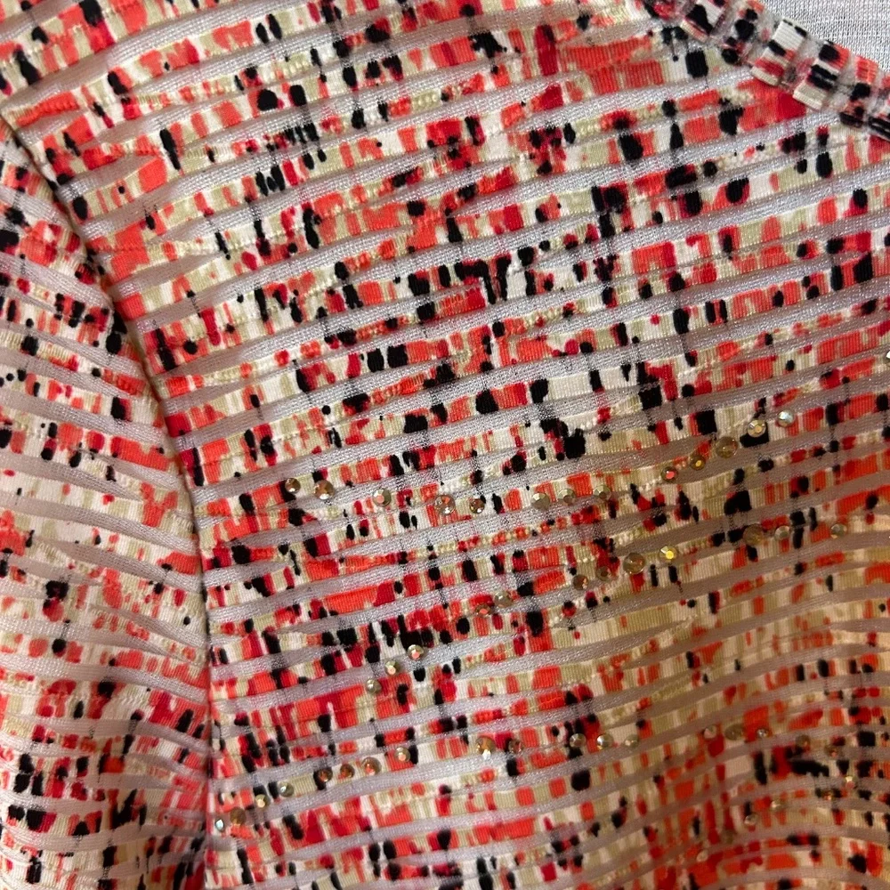 Laura Ashley Top Coral Studded 3/4 Sleeve‎ Women's Size Medium - Picture 6 of 7